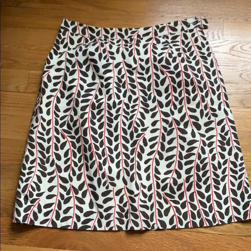 J crew Patterned mini skirt.